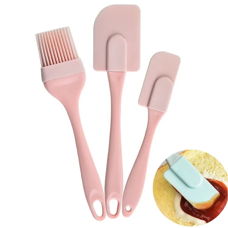 Set Spatules Silicone 3 Pieces Pâtisserie Résistantes à la Chaleur spatule en silicone