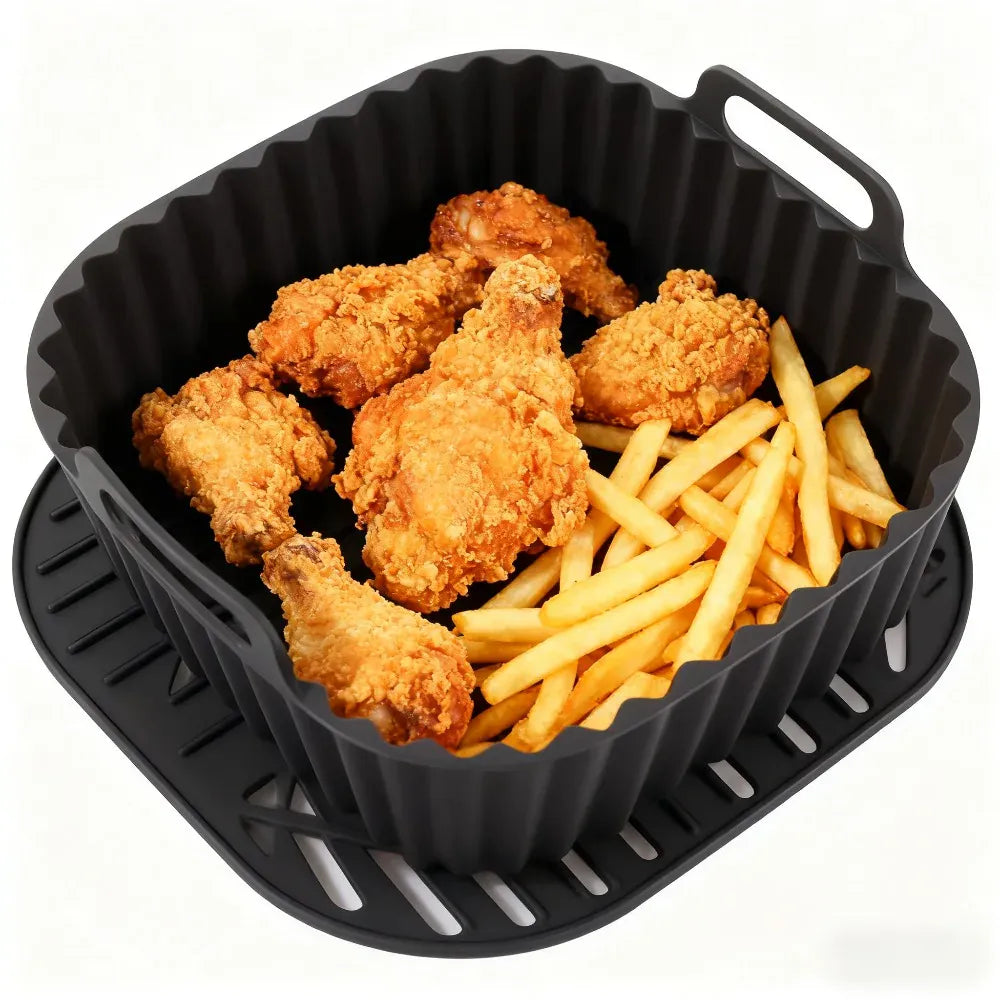 Moule Silicone Air Fryer Réutilisable Carré 4-7QT - Lot de 1 Pièce Air Fryer