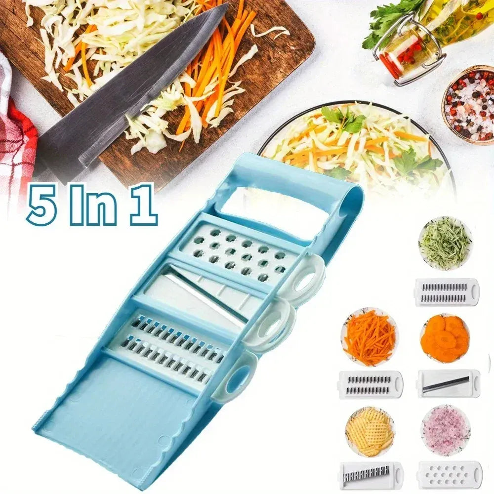 Mandoline Multifonction 5 Lames pour Légumes et Oignons Cutter Mandoline