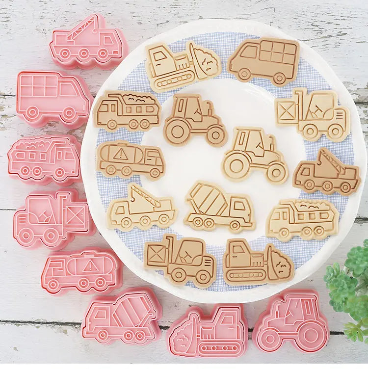 Emporte-pièces à Biscuits - Set de 8 Découpeurs en Plastique 3D emportepieces
