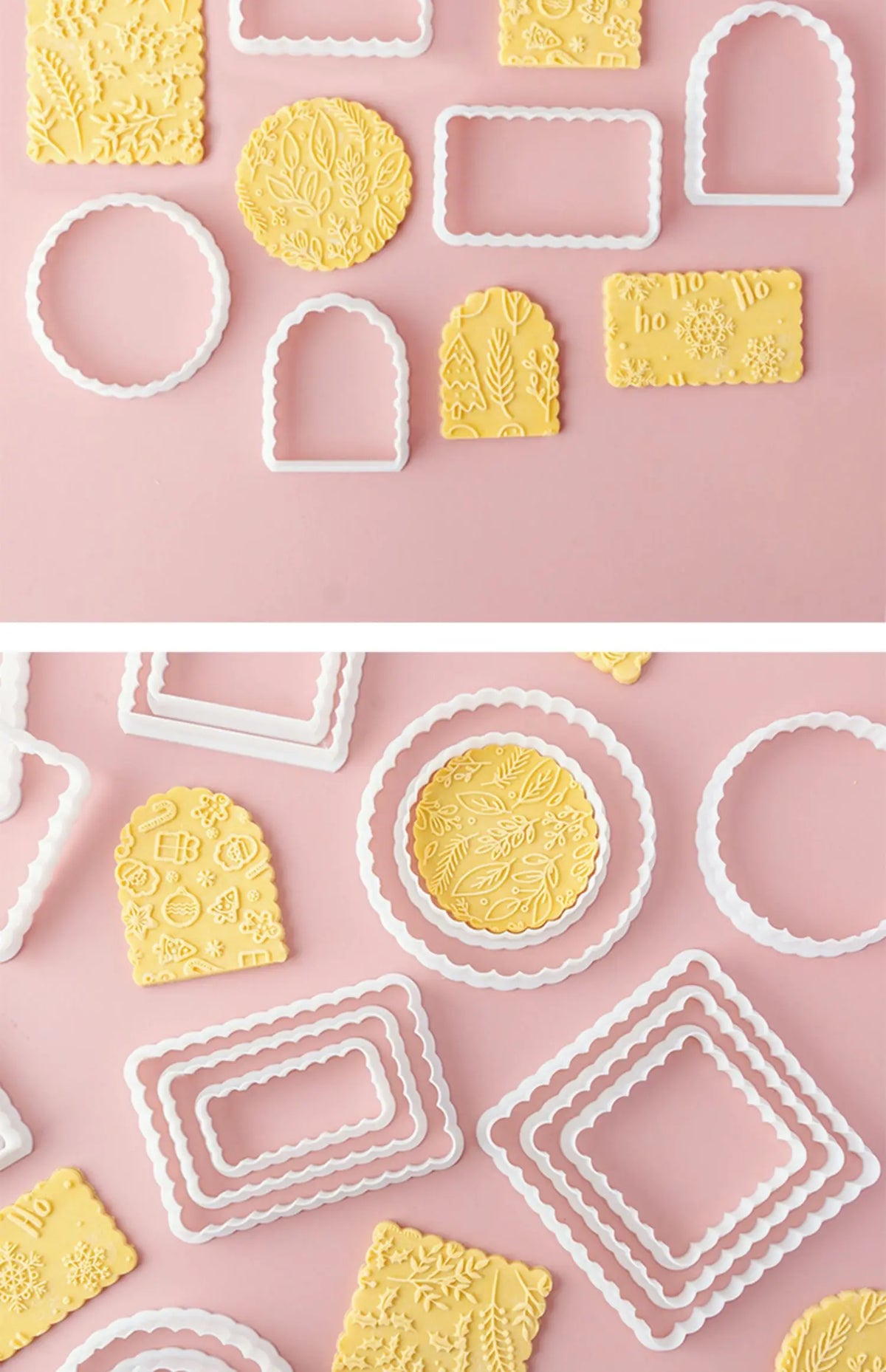 Emporte-pièces en Plastique - Set de 9 Formes Ondulées pour Gâteaux emportepieces