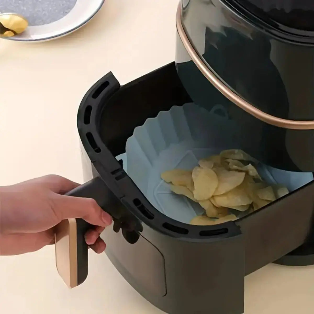 Moule Silicone Air Fryer Réutilisable - Lot de 2 Pièces Air Fryer