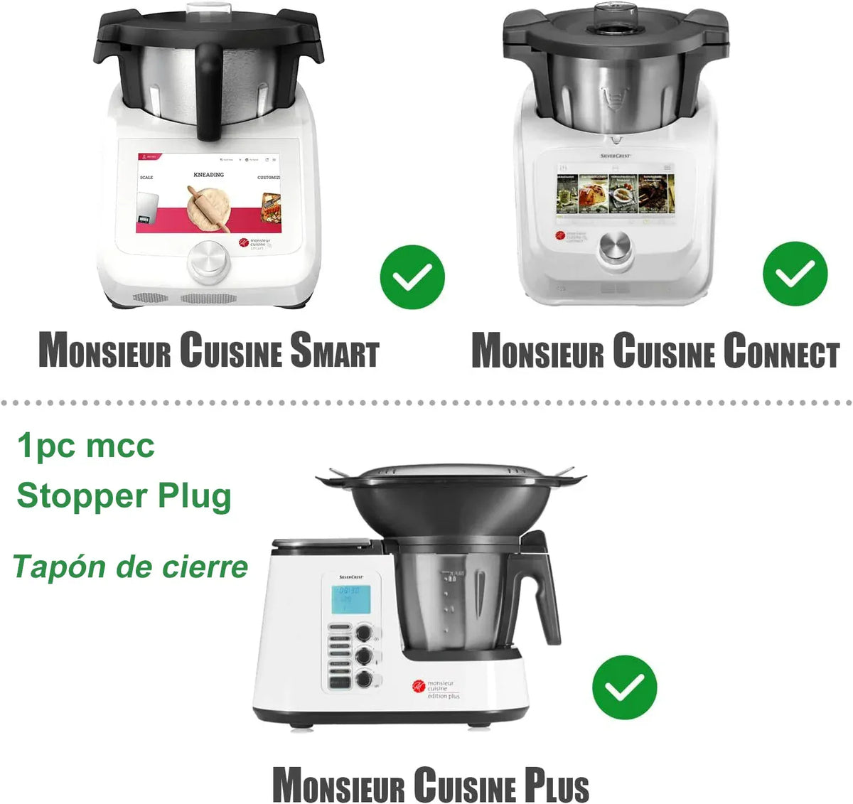 Bouchon d'Étanchéité en Silicone pour Monsieur Cuisine Connect / Smart / Plus Monsieur Cuisine