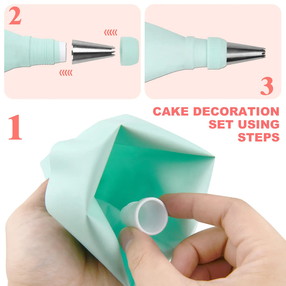 Poche à Douille Pâtisserie en Silicone avec 22 Accessoires Inclus douillepoche