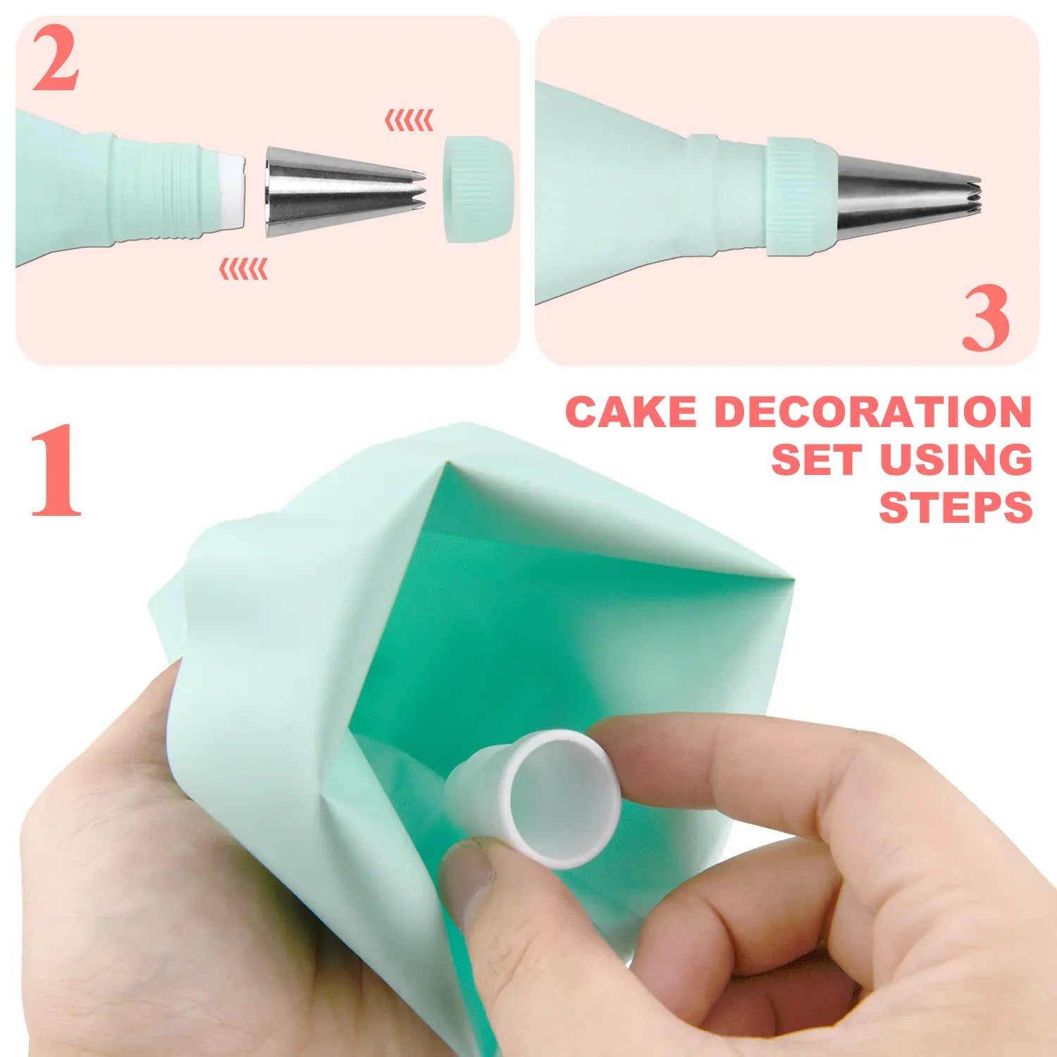 Poche à Douille Pâtisserie en Silicone avec 22 Accessoires Inclus douillepoche