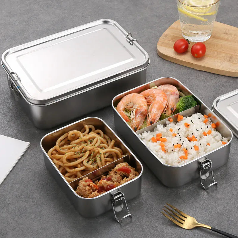 LunchBox Inox 850ml avec Compartiments Amovibles Lunchbox