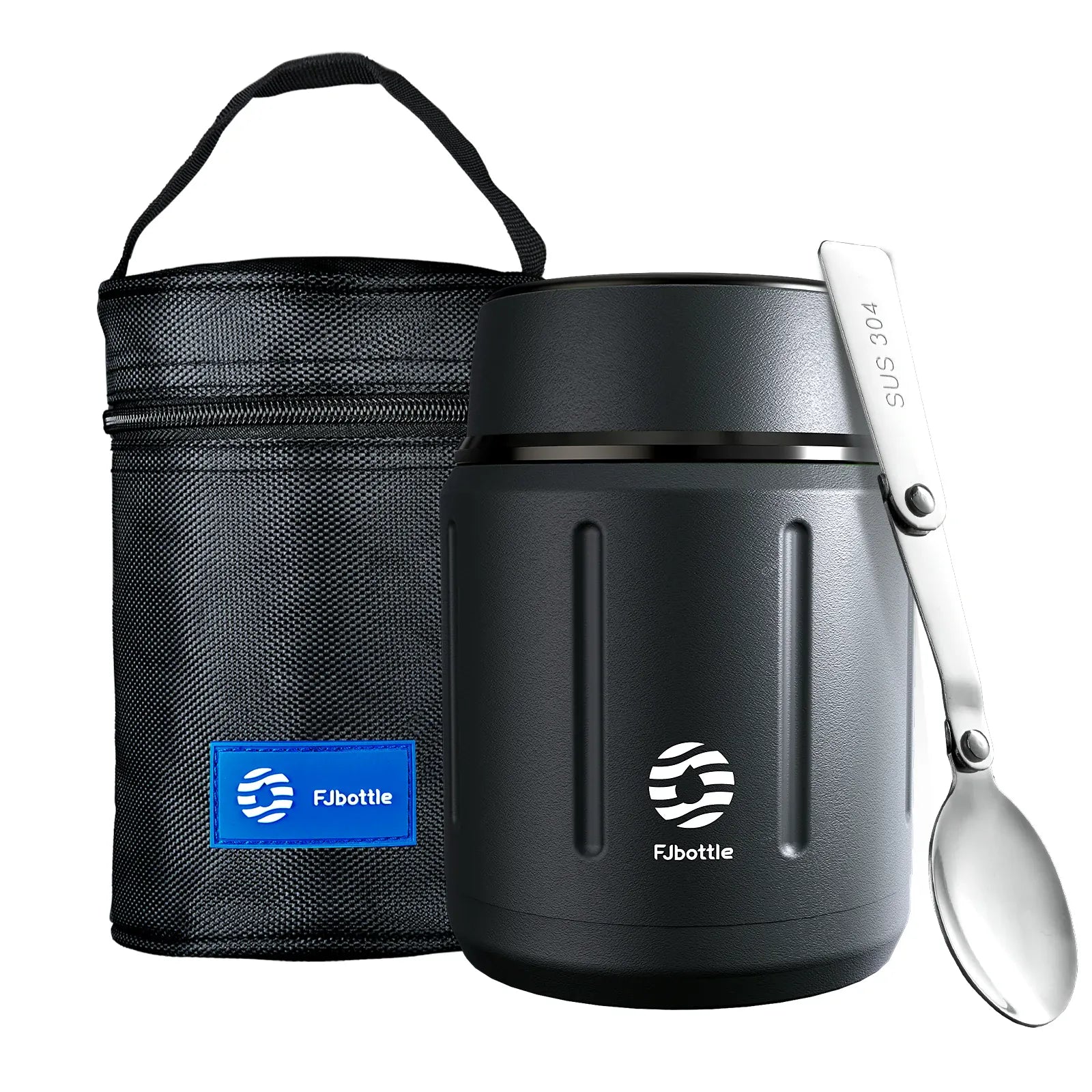 Thermos Repas 500 ml — Inox Double Paroi, Cuillère Pliante et Sac Isotherme Inclus lunchbox