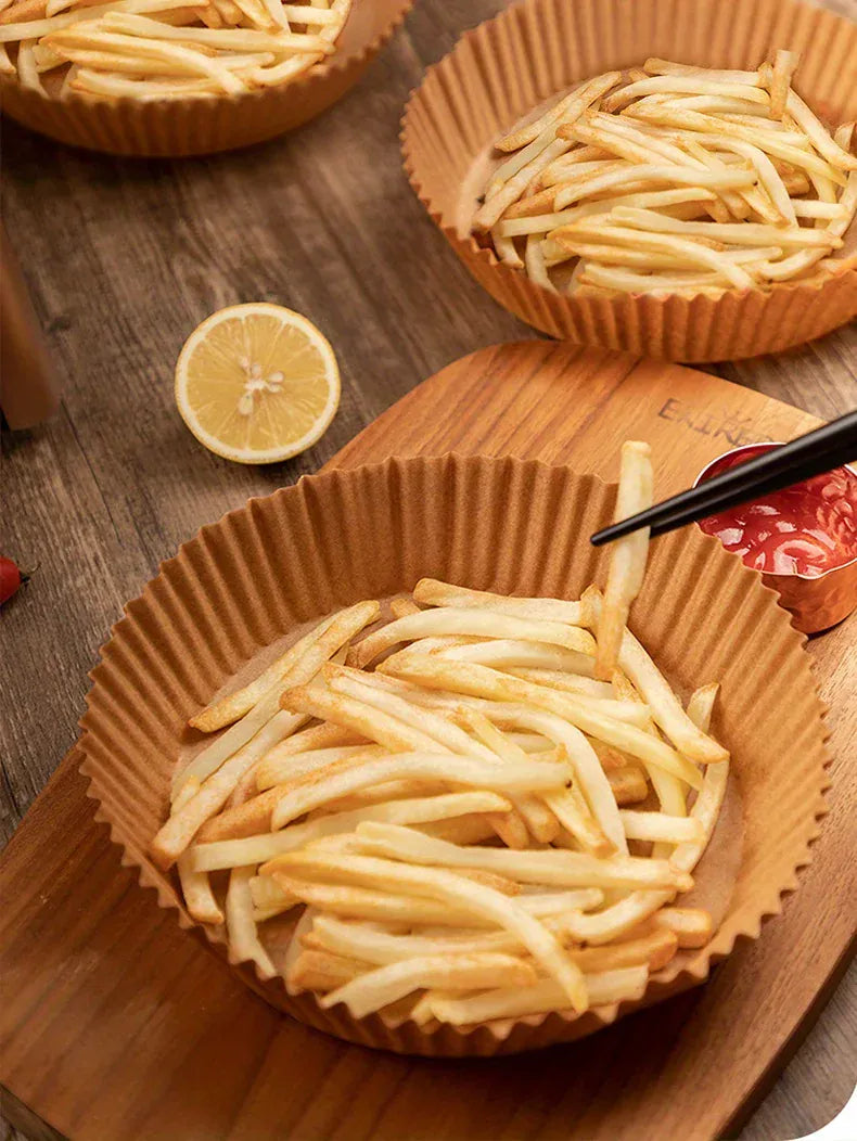 Papier Cuisson Air Fryer Jetable Lot de 50 Antiadhésif 20 cm Air Fryer