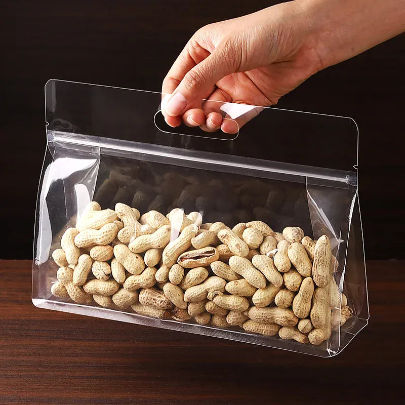 Sachets Zip Alimentaires Transparent - Lot de 50 Pièces avec Zip