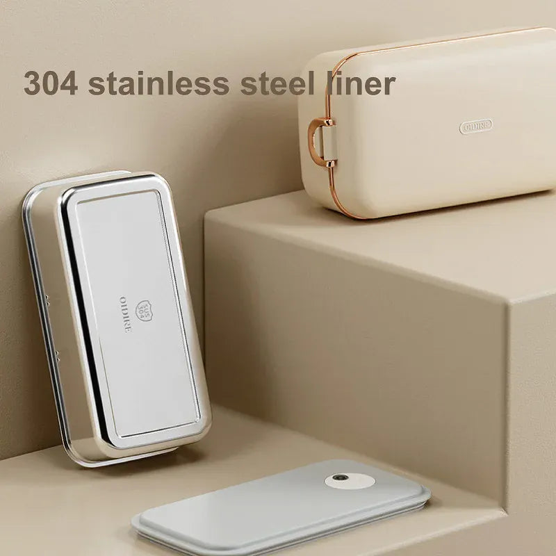 Lunch Box Chauffante Électrique 45W 800ml — Cuve Inox 304, Sans Eau, 70°C lunchboxchauf