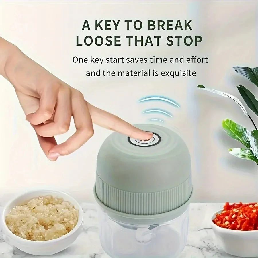 Mini Hachoir Électrique Sans Fil 260 ml — Ail, Légumes, Viande mini hachoir