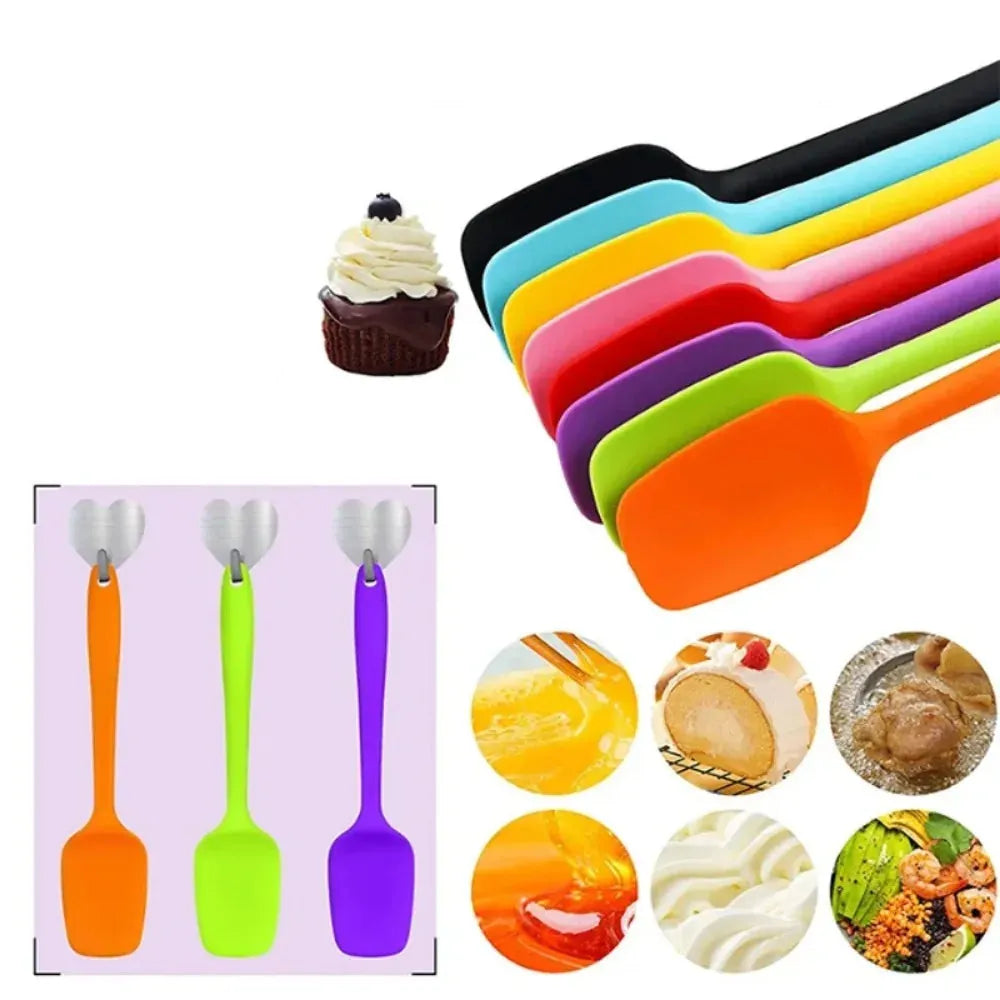 Spatule Silicone 21cm et 27cm Flexible pour Pâtisserie spatule en silicone