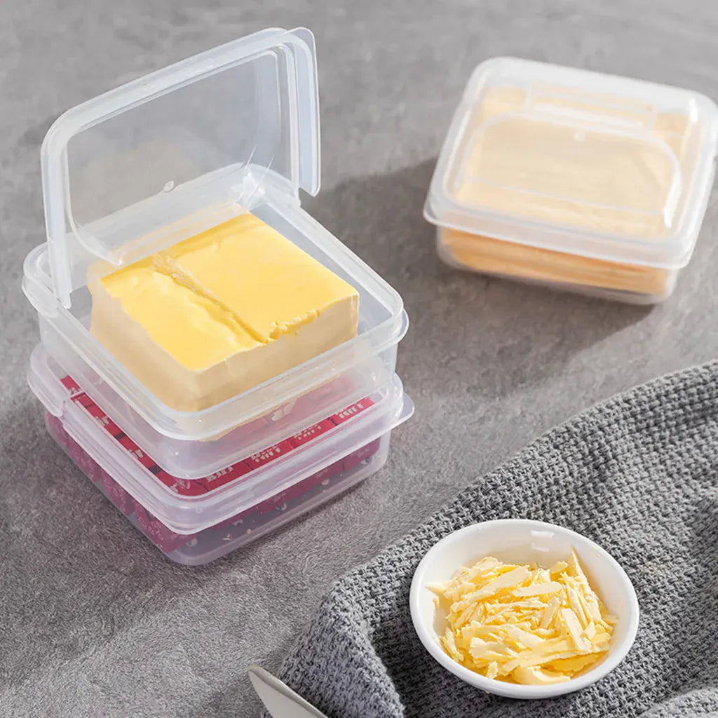 Boîte de Rangement Transparent pour Fromage et Beurre