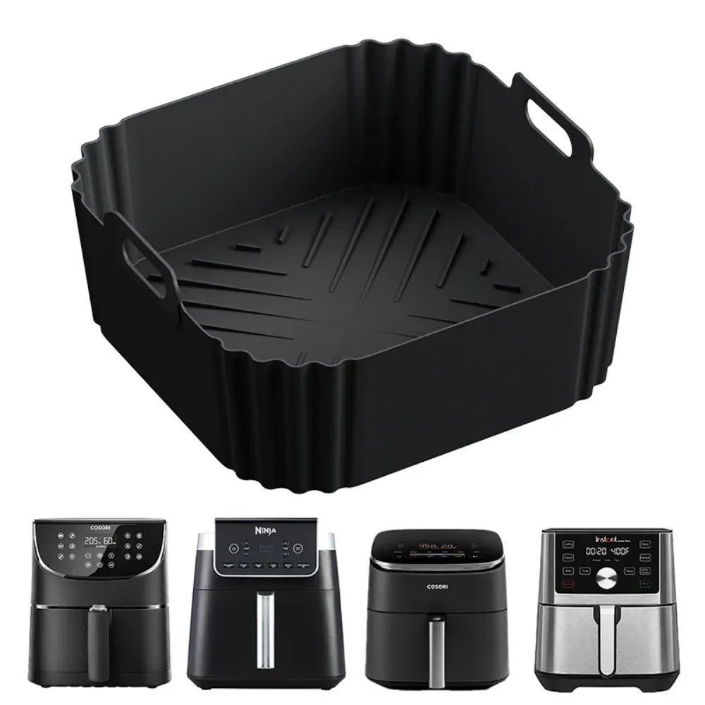 Moule Silicone Air Fryer Réutilisable 225 cm pour Friture 5-8QT Air Fryer
