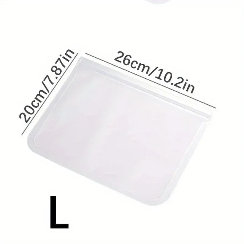 Sachets Silicone Réutilisables Anti-Fuite - Lot de 10 pièces