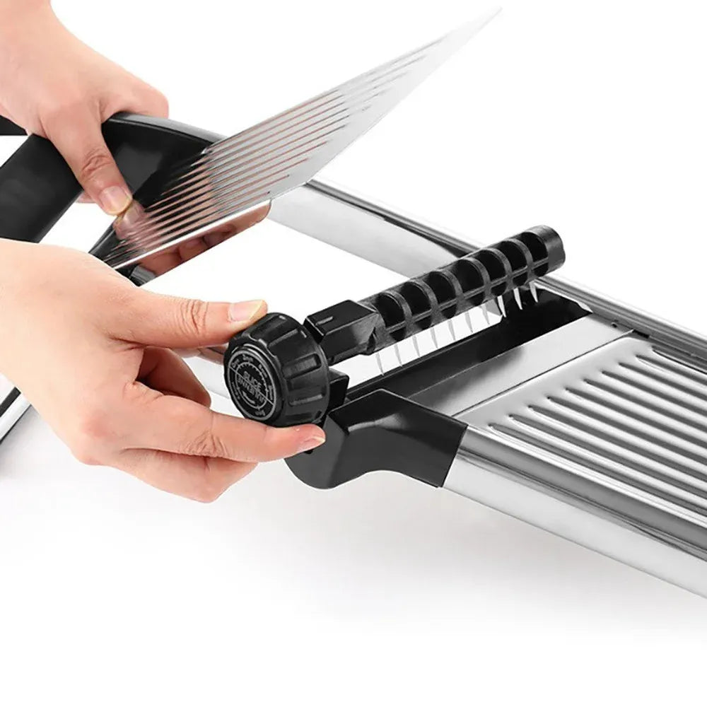 Mandoline Professionnelle Acier Inoxydable 304 — Lames Multiples et Réglables Mandoline