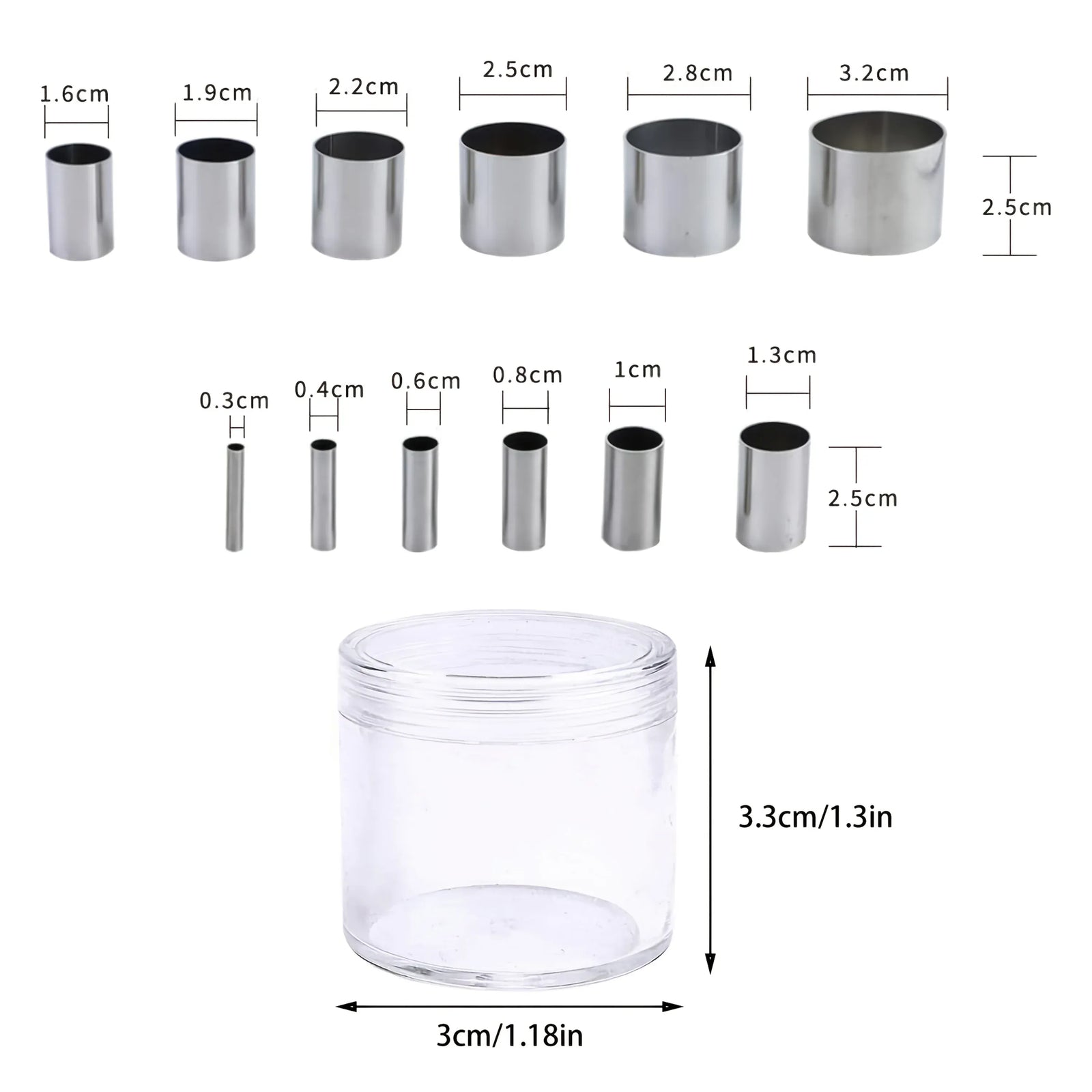Emporte-pièces en acier inoxydable - Set de 12 outils cercles pâtisserie emportepieces