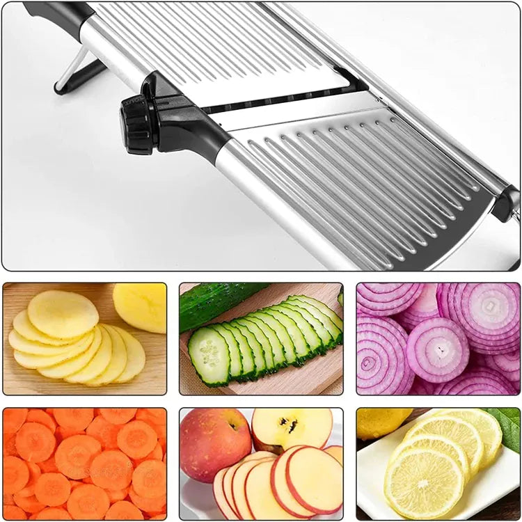 Mandoline Réglable en Acier Inoxydable | Tranche Légumes 6 Lames Mandoline