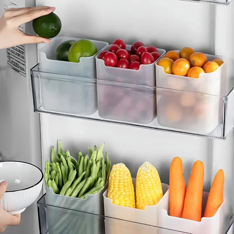 Bac de Rangement Frigo 15 Pièces Organisateur Alimentaire Empilable