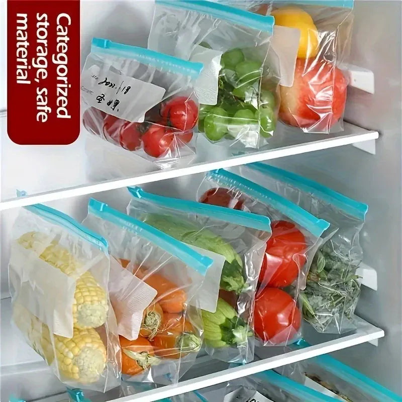 Sachets Zip Alimentaires Réutilisables Hermétiques - Lot de 12 pièces