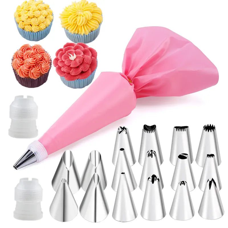 Poche à Douille et 10 Douilles en Acier Inoxydable pour Pâtisserie douillepoche