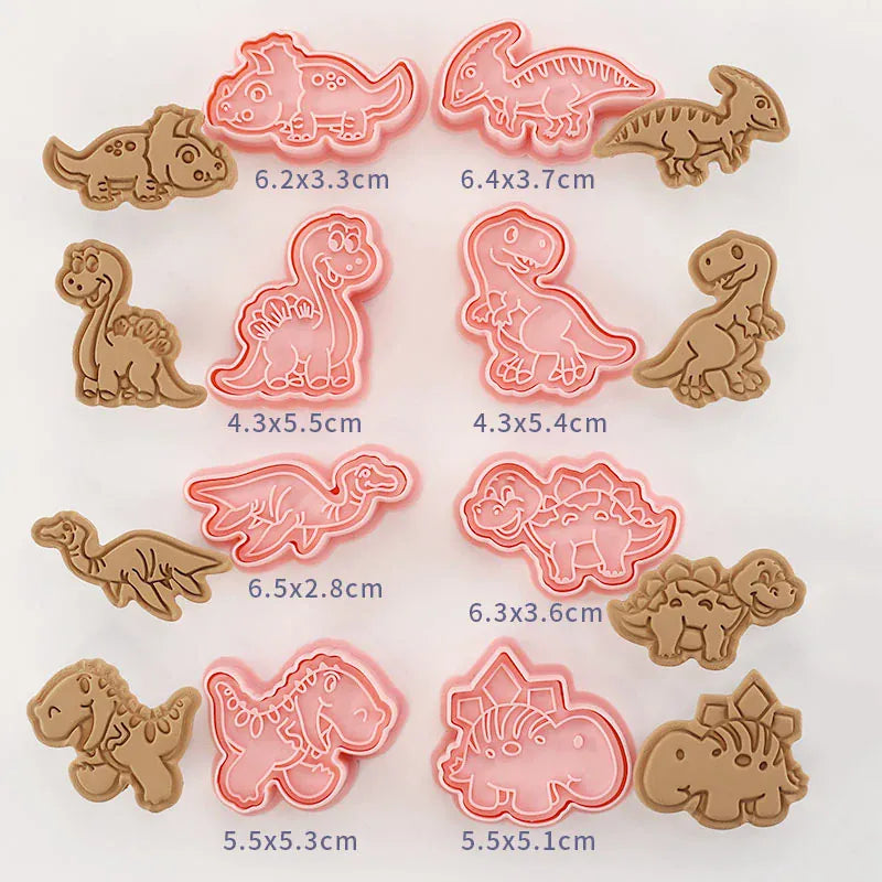 Emporte-pièces à Biscuits - Set de 8 Découpeurs en Plastique 3D emportepieces