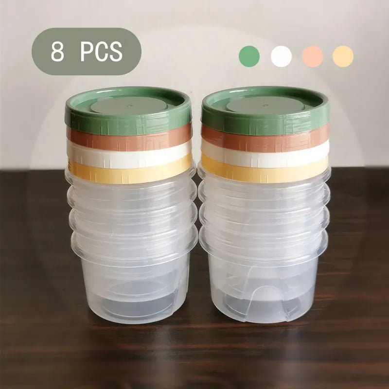 Boîte de Rangement Frigo Hermétique 500ml | 8 Pièces Empilables