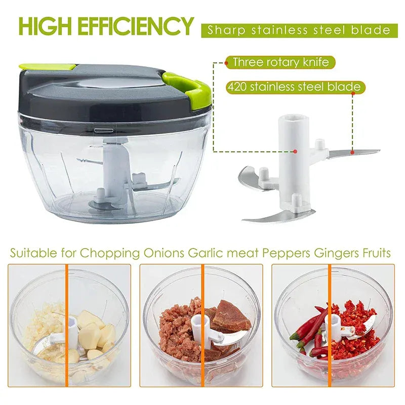 Hachoir Manuel 520ml 900ml | Couper Légumes et Ail Portable hachoir manuel