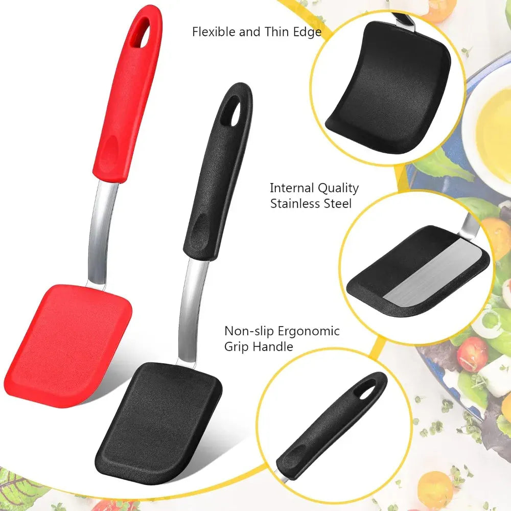 Spatule Silicone Mini Flexible 4 pièces pour Pâtisserie et Cuisine spatule en silicone