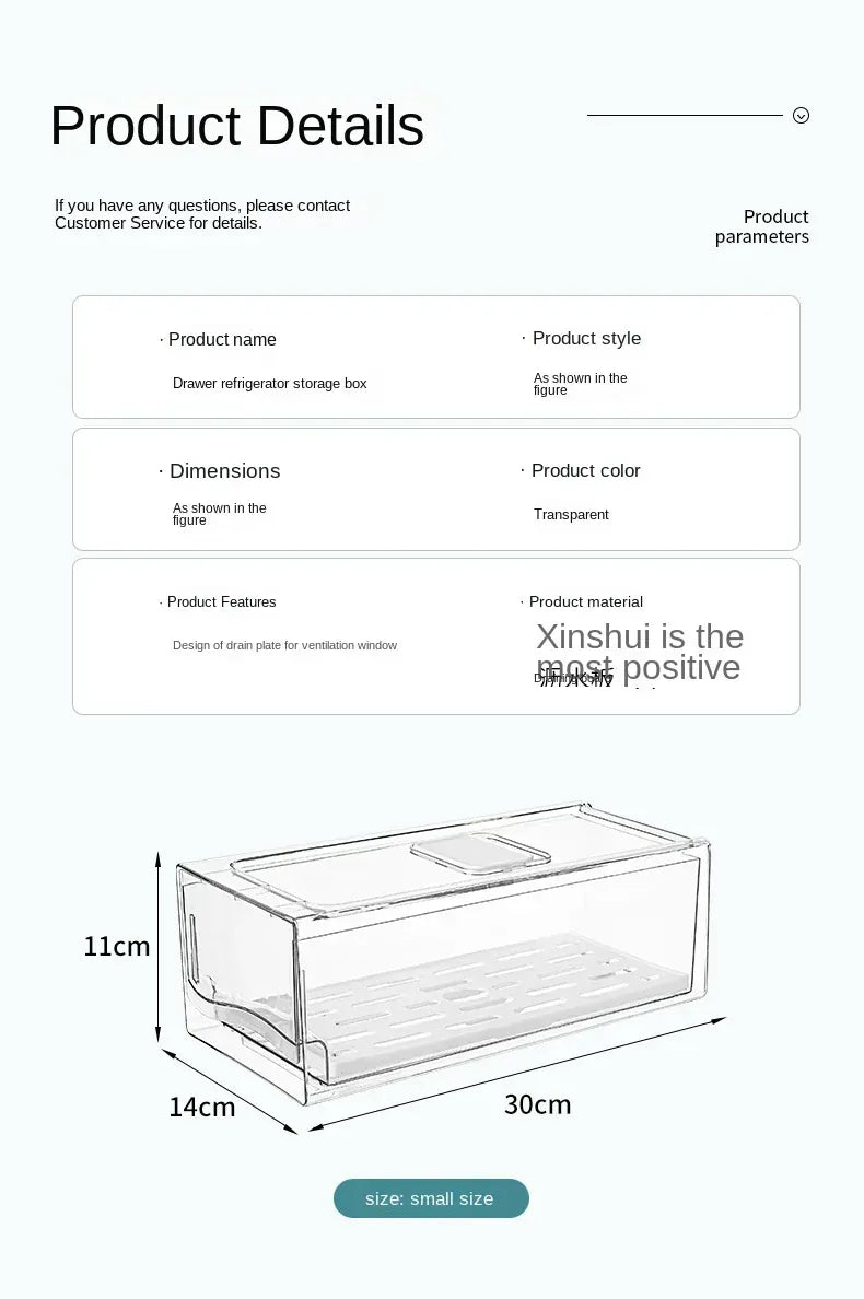 Bac de Rangement Frigo Empilable pour Légumes et Viandes 4L