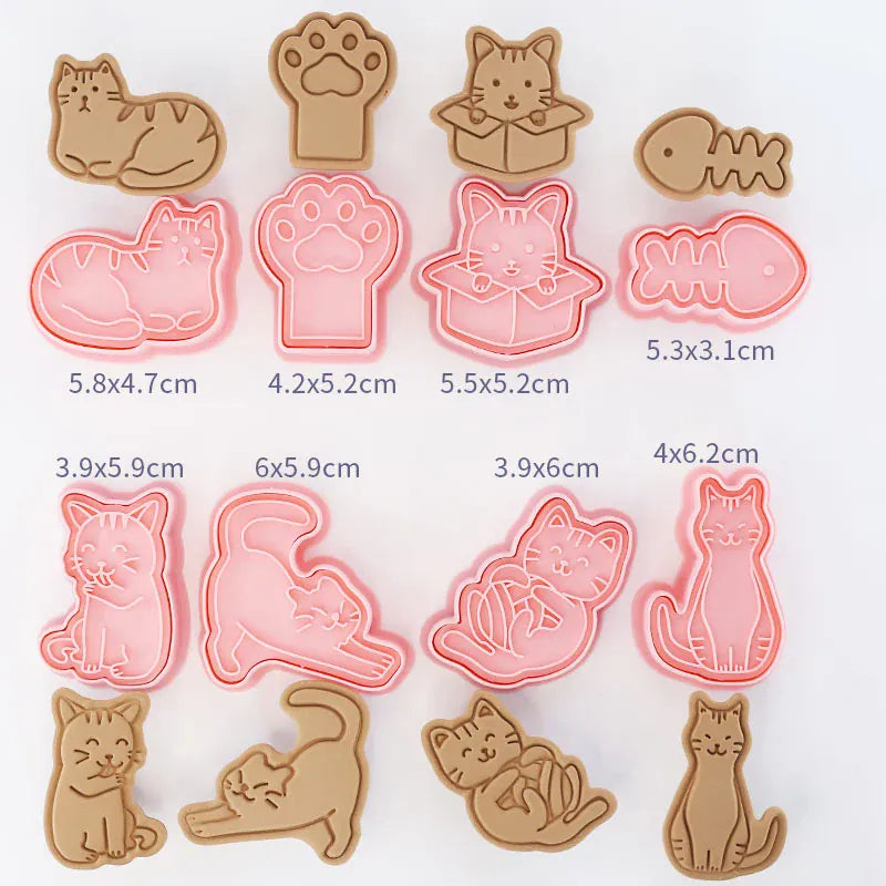 Emporte-pièces à Biscuits - Set de 8 Découpeurs en Plastique 3D emportepieces