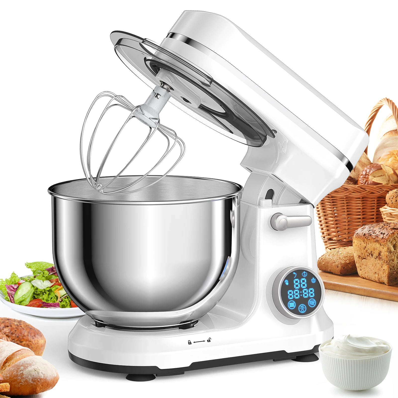 Robot pâtissier 5 L blanc