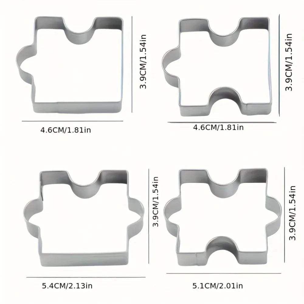 Emporte-pièces en Acier Inoxydable - Set de 4 Pour Gâteaux et Biscuits emportepieces