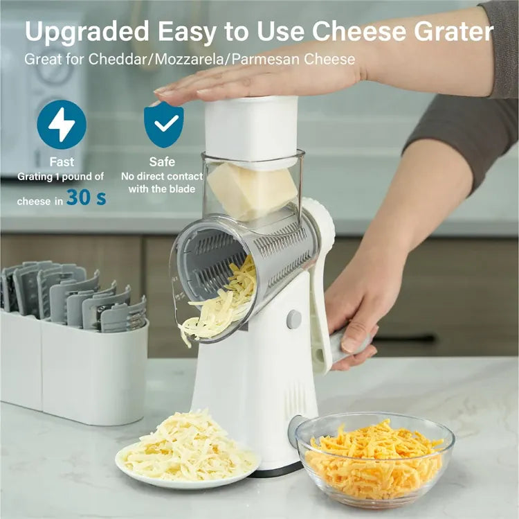 Râpe à fromage 5 en 1 avec mandoline et coupe légumes multifonctionnelle Coupe Légumes