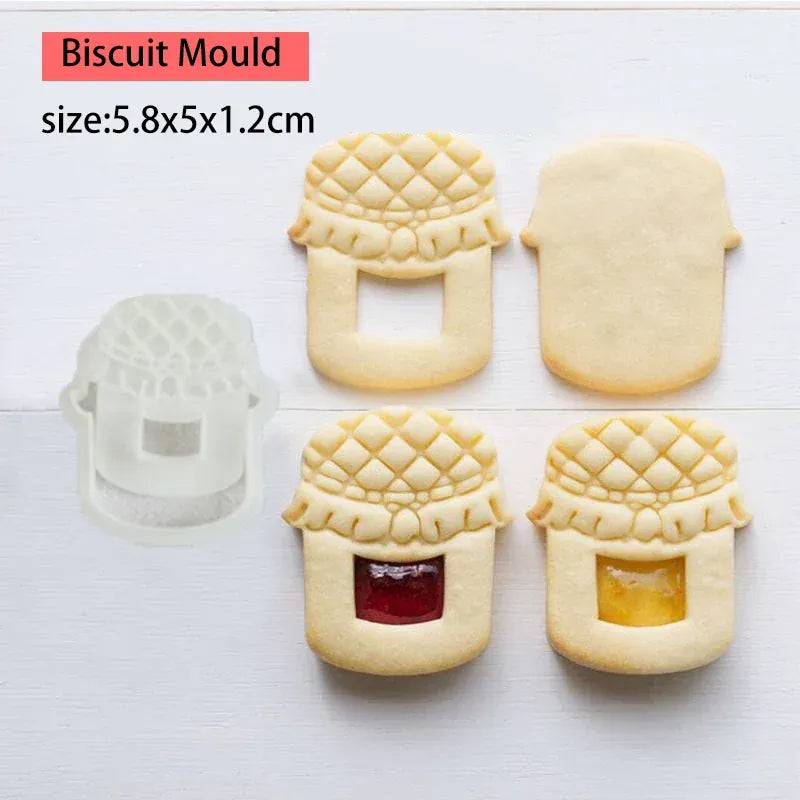 Emporte-pièces en plastique pour biscuits en forme de tartes - 3D Noël emportepieces