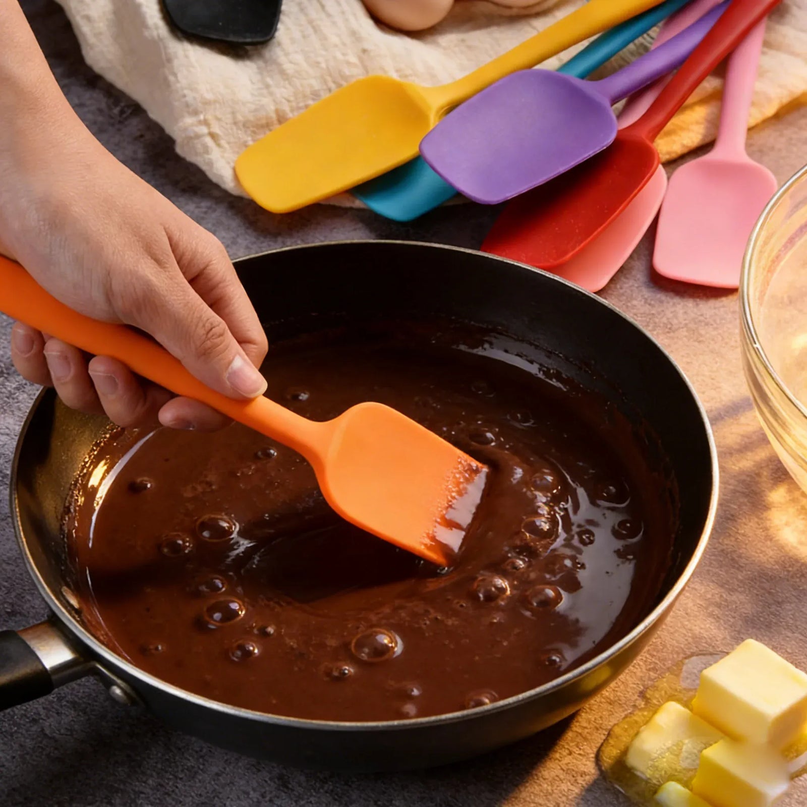 Spatule Silicone Résistante à la Chaleur pour Pâtisserie spatule en silicone