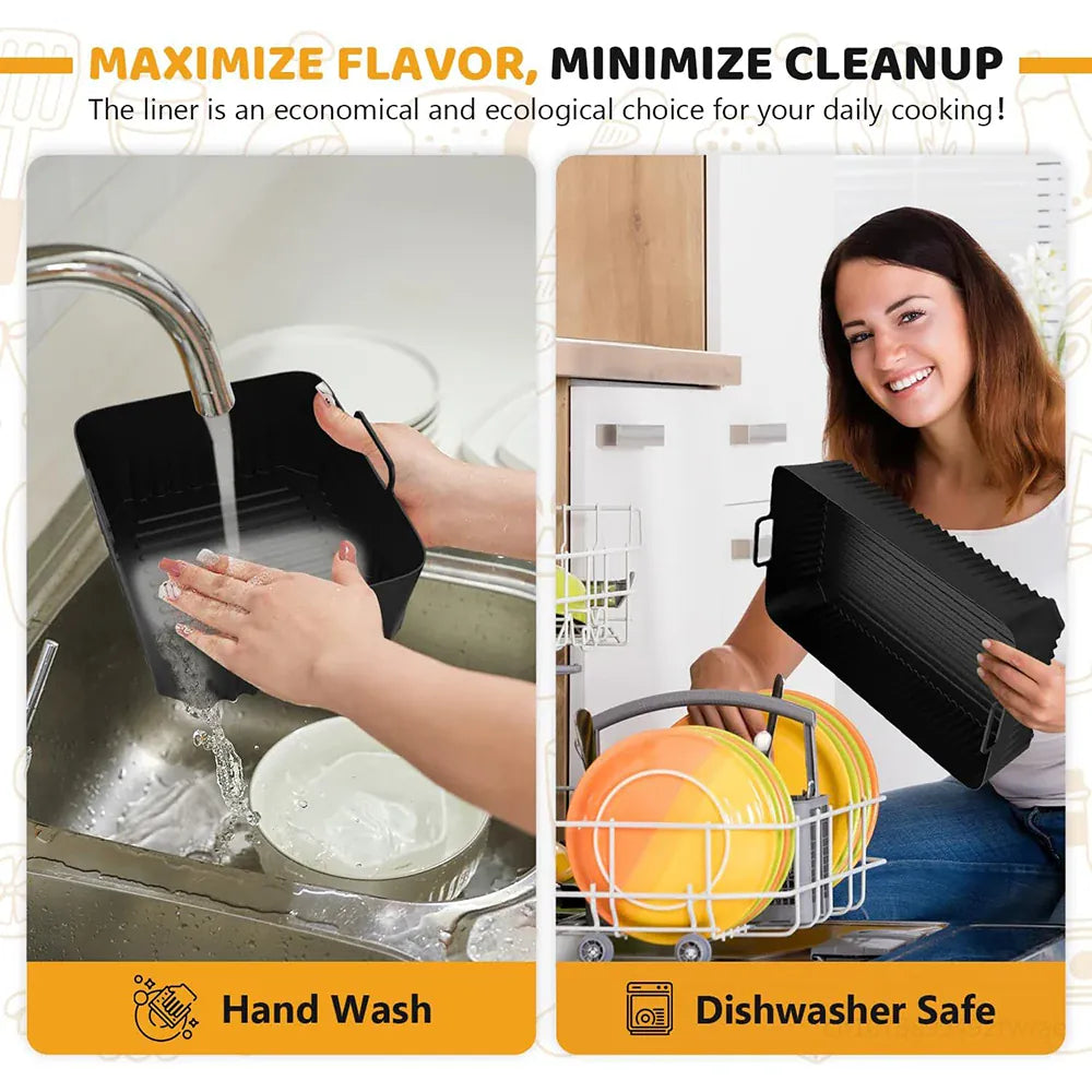 Moule Silicone Réutilisable Air Fryer 10L pour Friteuse 10L Air Fryer