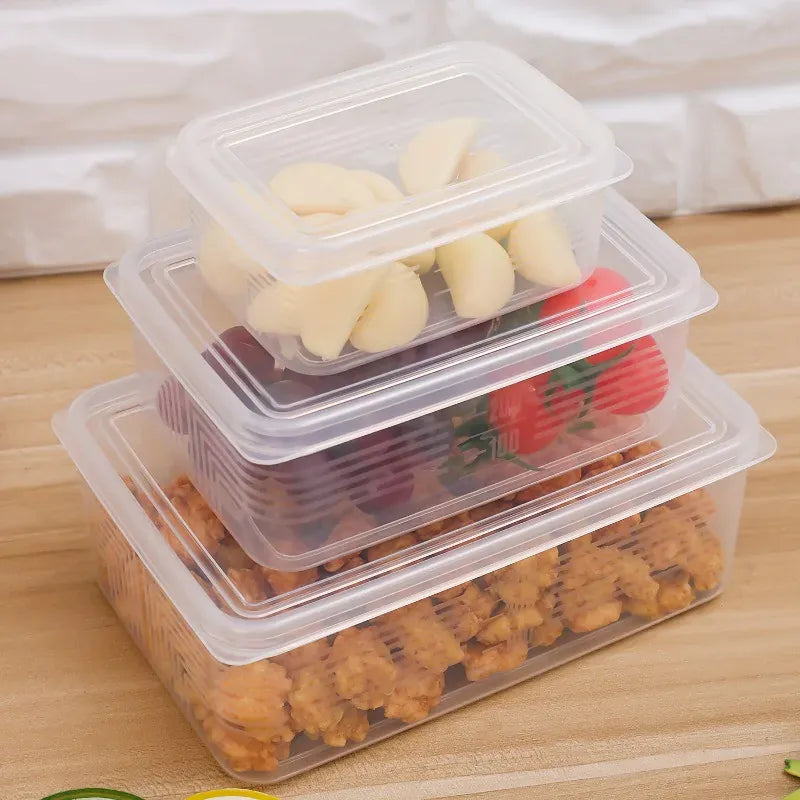 Boîte Organisateur Transparent de Conservation 5 Pièces Rangement Frigo