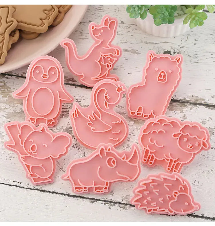 Emporte-pièces à Biscuits - Set de 8 Découpeurs en Plastique 3D emportepieces