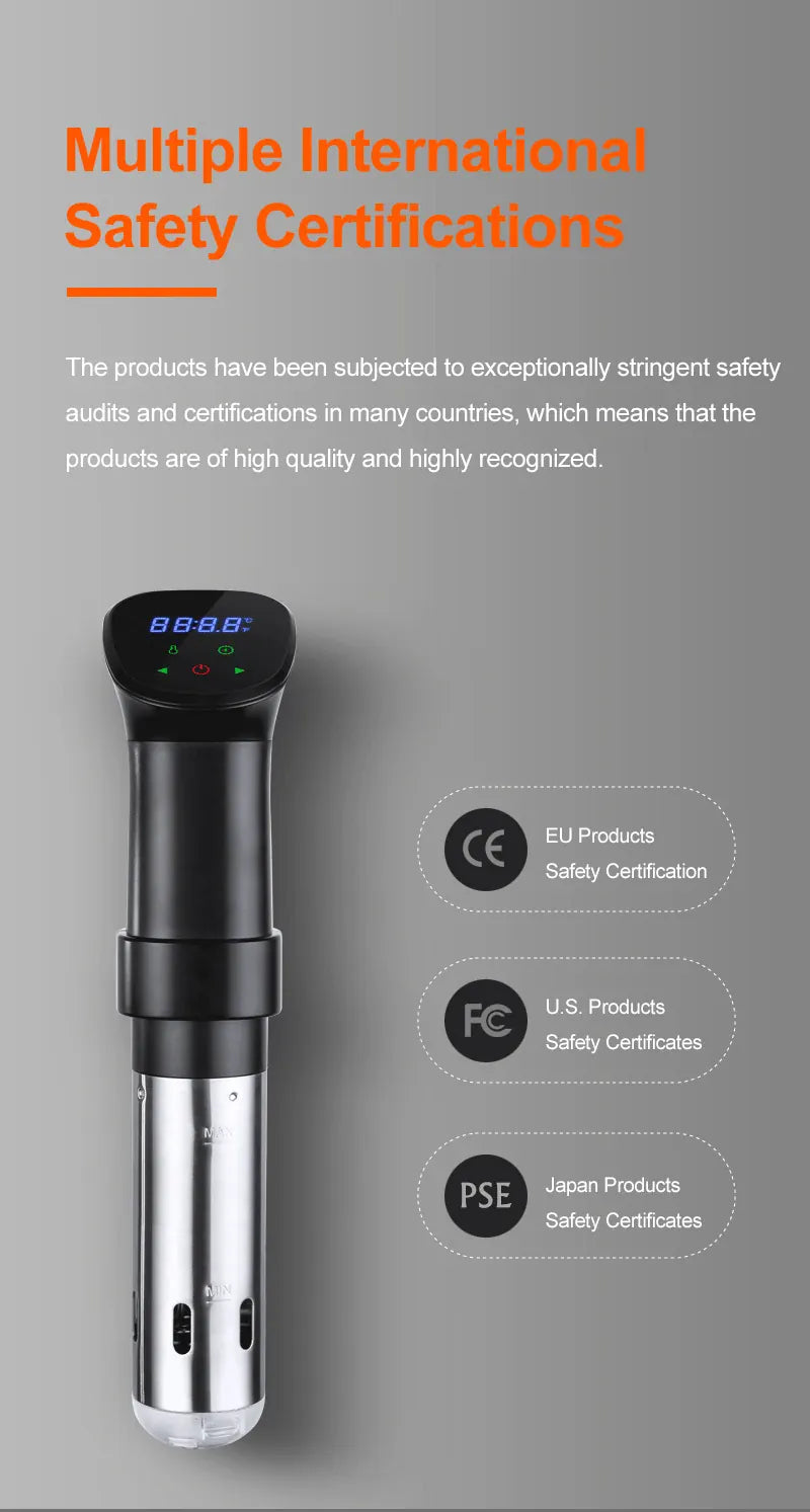 Cuiseur Sous Vide à Immersion 1800W avec Affichage LED Digital sv