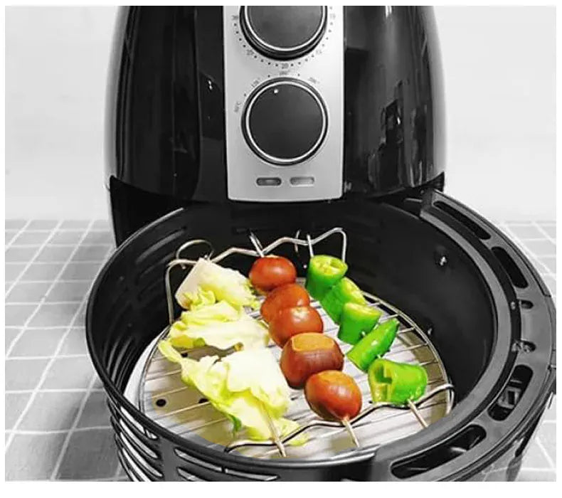 Grille Inox Air Fryer avec Brochettes et Supports - 5 pièces Air Fryer