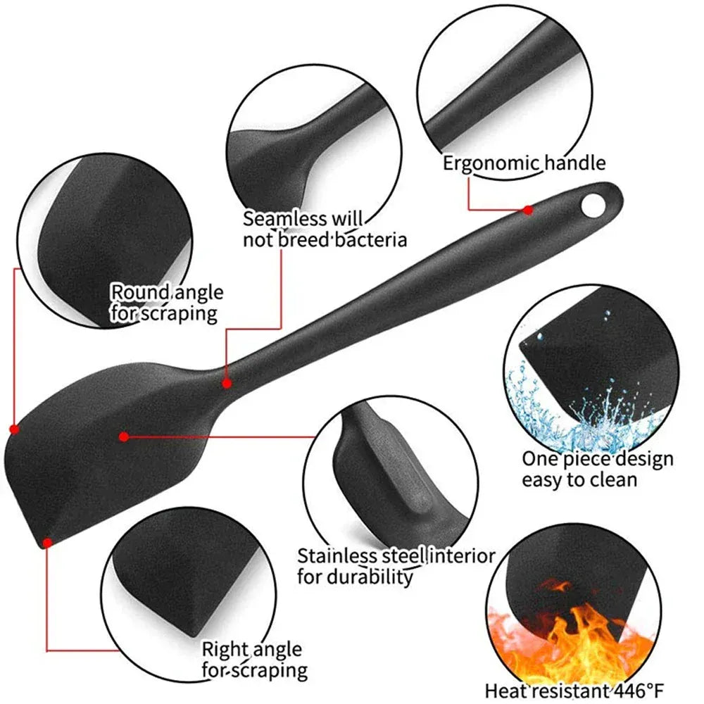 Set Spatules Silicone 6 Pieces | Résistantes à la Chaleur et Antiadhésives spatule en silicone