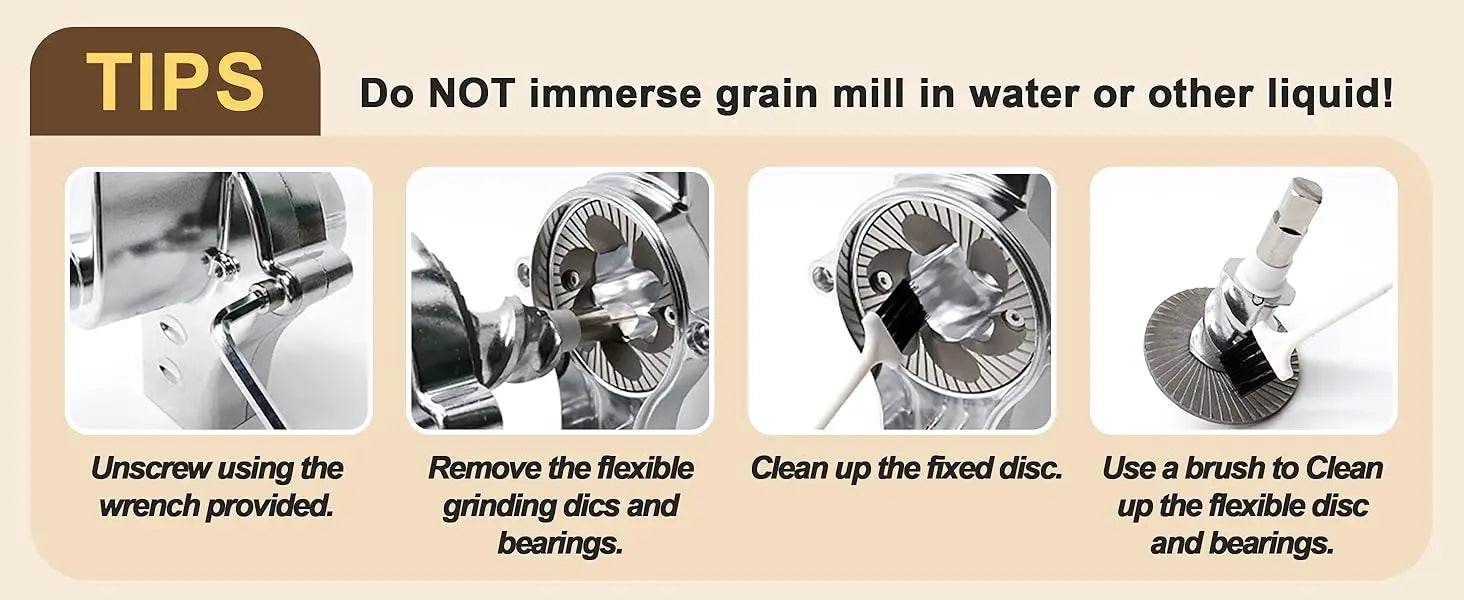 Moulin à Grains pour Robot KitchenAid — Inox, 12 Niveaux de Mouture KitchenAid