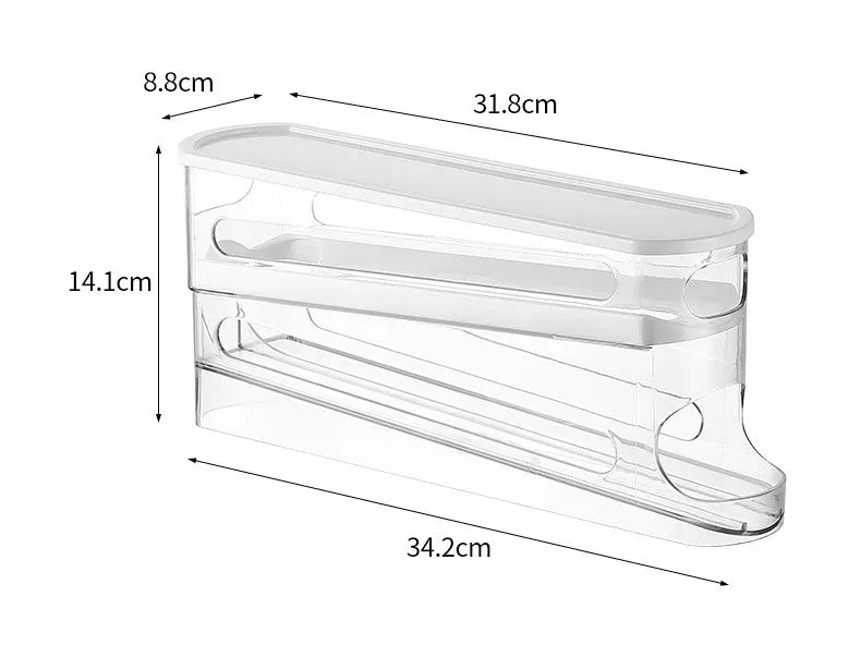 Organiseur Frigo Range-Œufs à Rouleau 12 Œufs - Empilable et Pratique