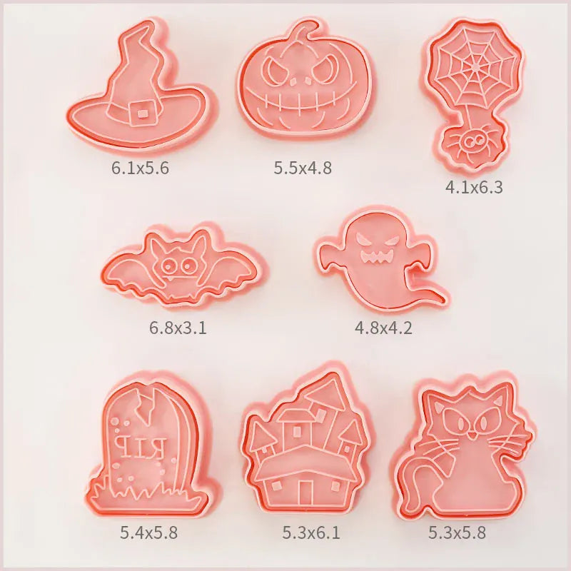 Emporte-pièces à Biscuits - Set de 8 Découpeurs en Plastique 3D emportepieces