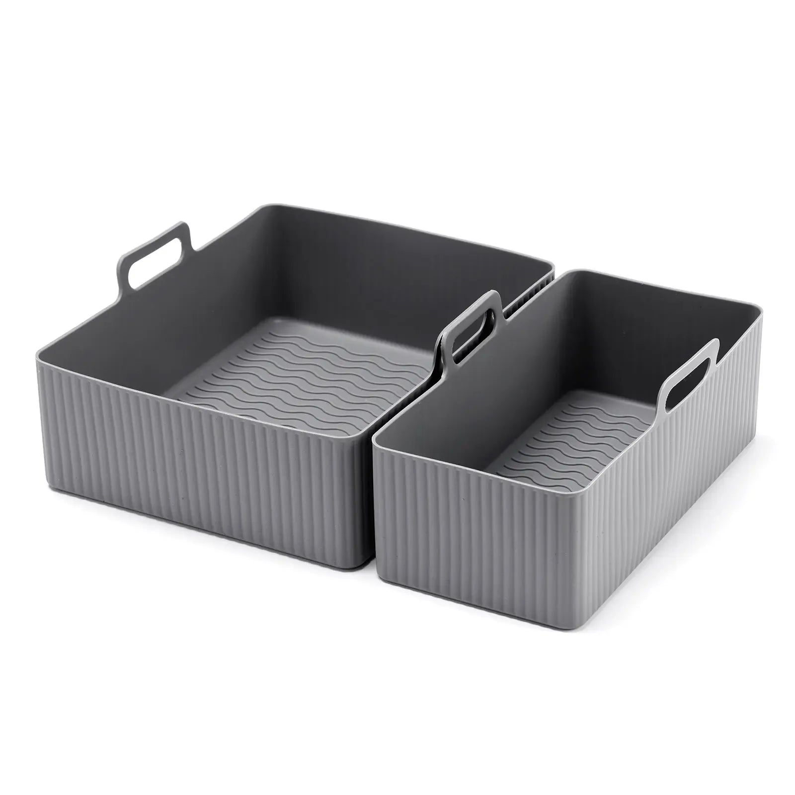 Moule Silicone Air Fryer Réutilisable Lot de 2 Pièces Rectangulaires Air Fryer