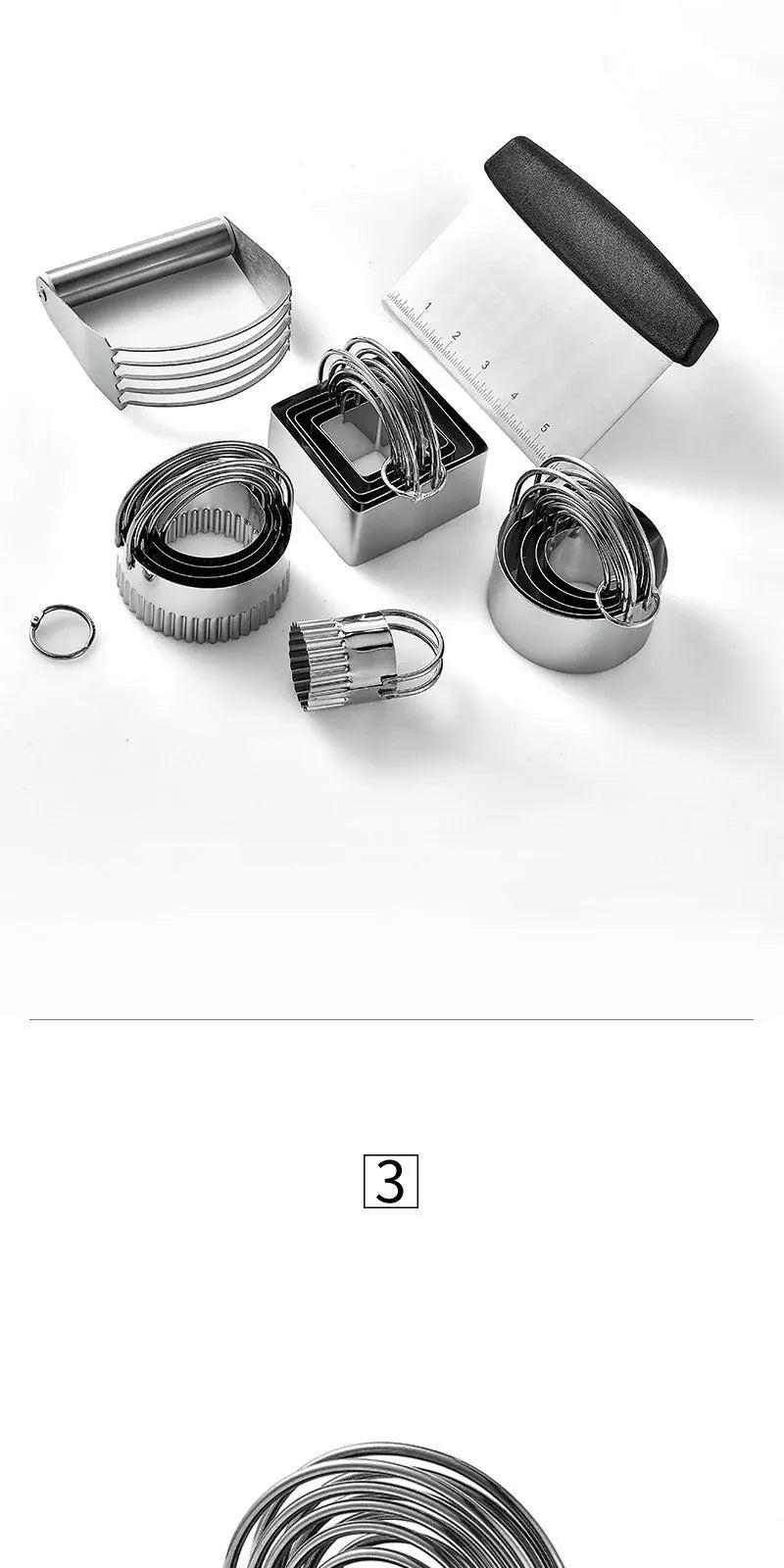 Emporte-pièces à Gâteaux en Acier Inoxydable - Set de 5 Pièces Rondes emportepieces