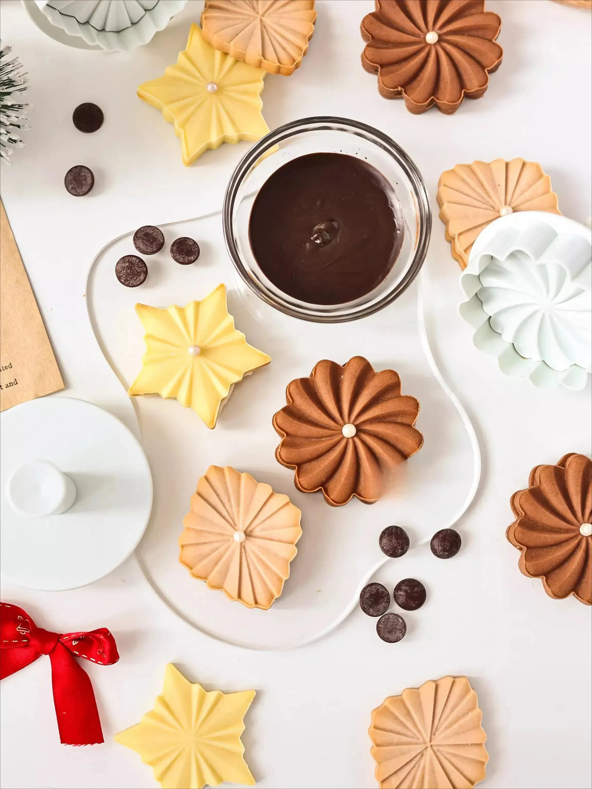 Emporte-pièces à biscuits en métal - Set de 3 modèles floraux emportepieces