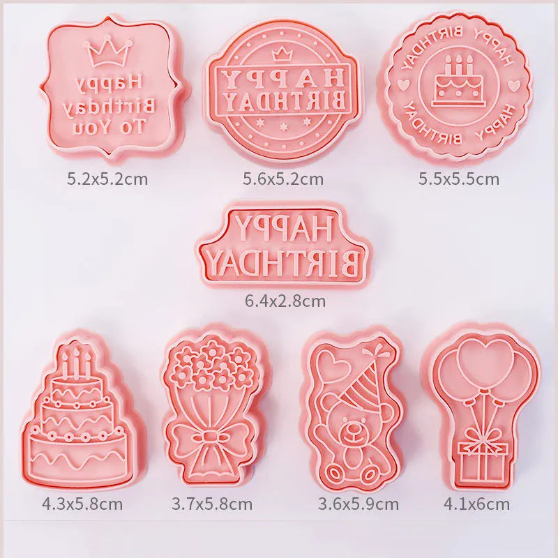 Emporte-pièces à Biscuits - Set de 8 Découpeurs en Plastique 3D emportepieces