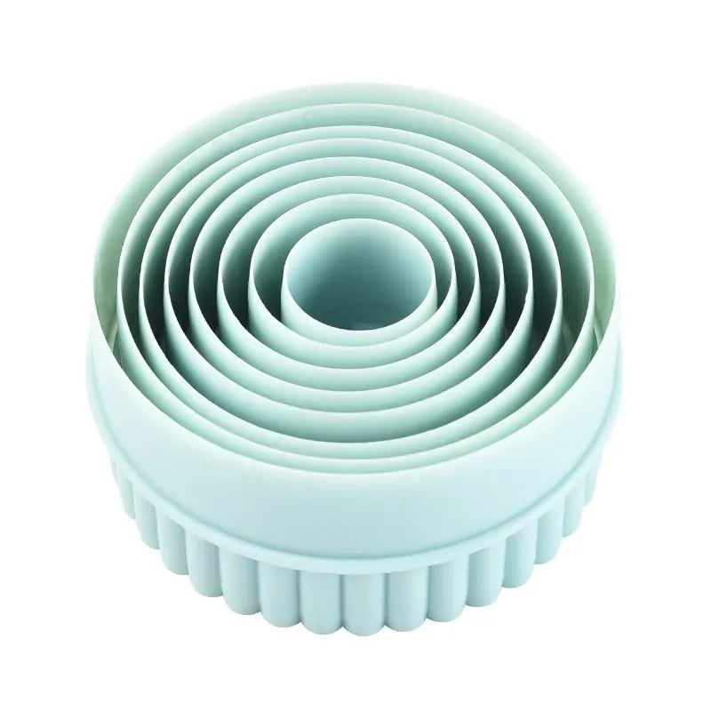 Emporte-pièces à Biscuits en Silicone - Set de 8 Formes Ronde Vert Clair emportepieces
